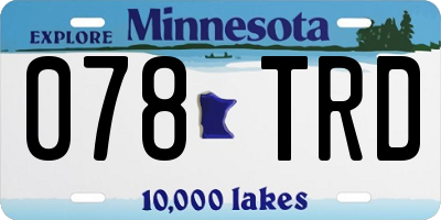 MN license plate 078TRD