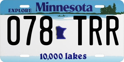 MN license plate 078TRR
