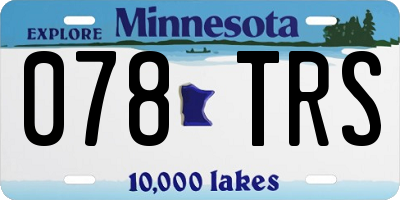 MN license plate 078TRS