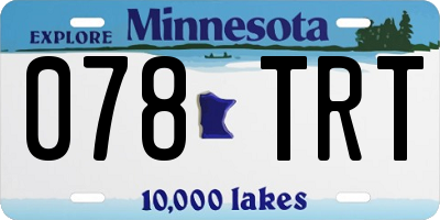 MN license plate 078TRT