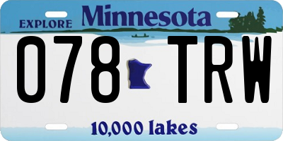MN license plate 078TRW