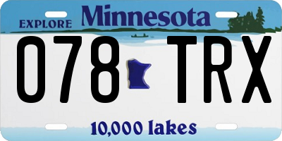 MN license plate 078TRX