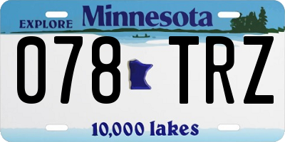 MN license plate 078TRZ