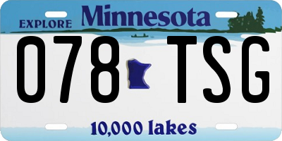 MN license plate 078TSG