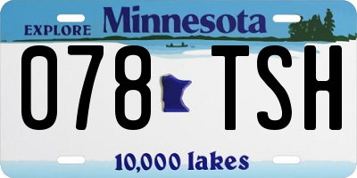 MN license plate 078TSH