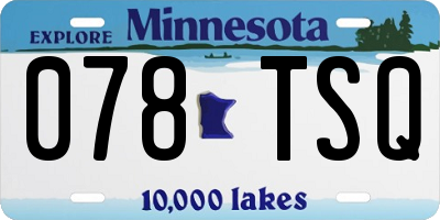 MN license plate 078TSQ