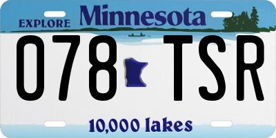 MN license plate 078TSR