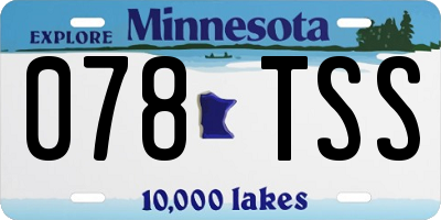 MN license plate 078TSS