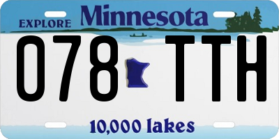 MN license plate 078TTH