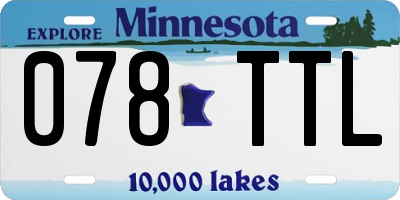 MN license plate 078TTL