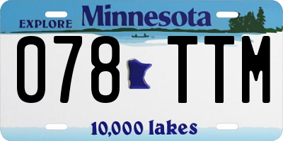 MN license plate 078TTM