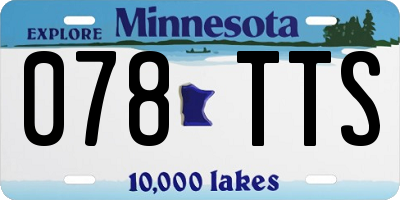 MN license plate 078TTS