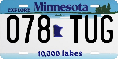 MN license plate 078TUG