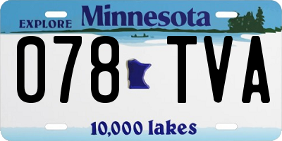 MN license plate 078TVA