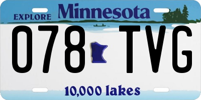 MN license plate 078TVG