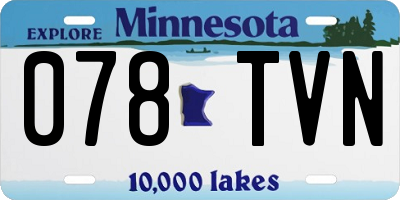 MN license plate 078TVN
