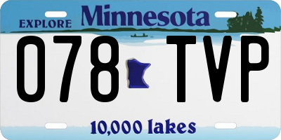 MN license plate 078TVP