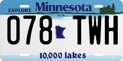 MN license plate 078TWH