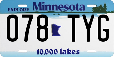 MN license plate 078TYG