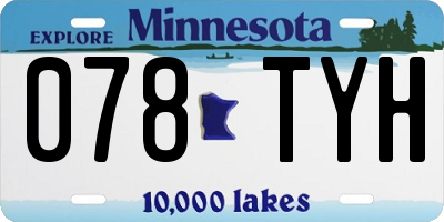 MN license plate 078TYH