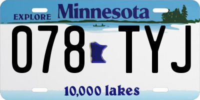 MN license plate 078TYJ