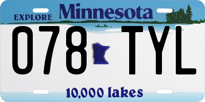 MN license plate 078TYL
