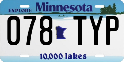 MN license plate 078TYP