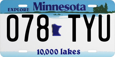 MN license plate 078TYU