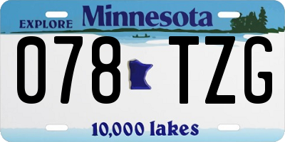 MN license plate 078TZG