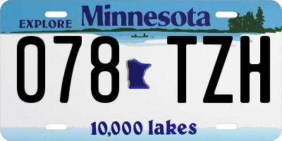 MN license plate 078TZH