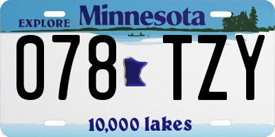 MN license plate 078TZY