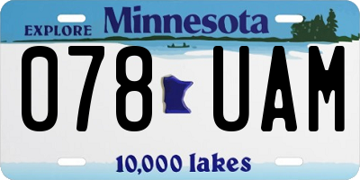 MN license plate 078UAM