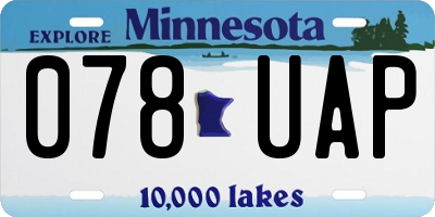 MN license plate 078UAP