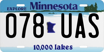 MN license plate 078UAS