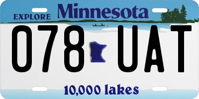 MN license plate 078UAT