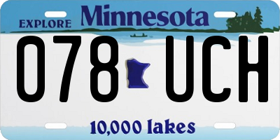 MN license plate 078UCH