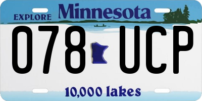 MN license plate 078UCP