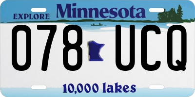 MN license plate 078UCQ