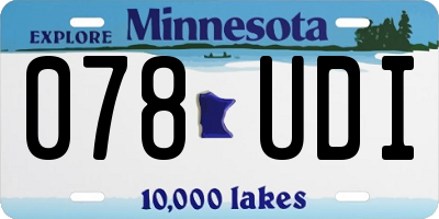 MN license plate 078UDI