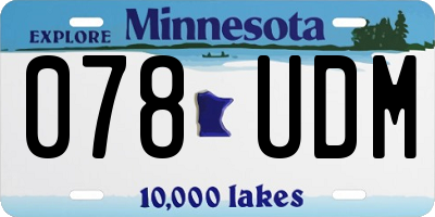 MN license plate 078UDM