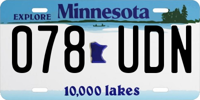 MN license plate 078UDN