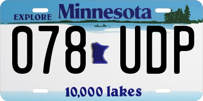 MN license plate 078UDP