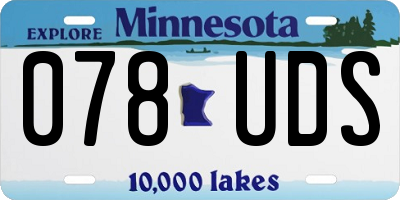 MN license plate 078UDS