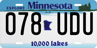 MN license plate 078UDU