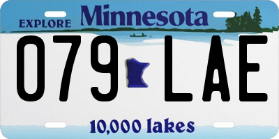 MN license plate 079LAE