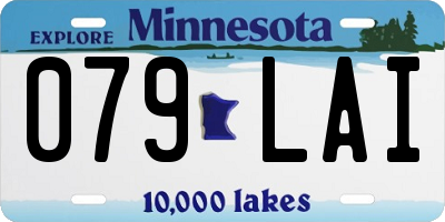 MN license plate 079LAI