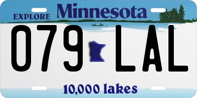 MN license plate 079LAL