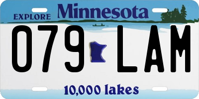 MN license plate 079LAM