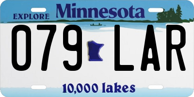 MN license plate 079LAR