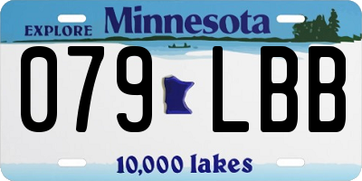 MN license plate 079LBB